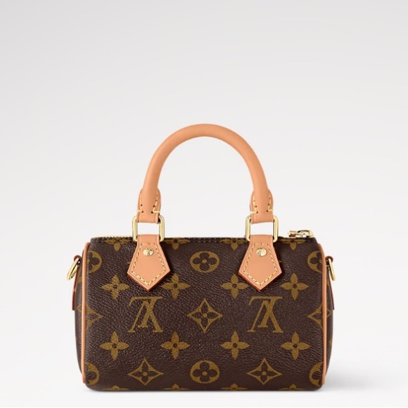 Louis Vuitton Brown and Tan Mini Bag with Monogram Pattern and Structured Shape - Picture 1 of 1